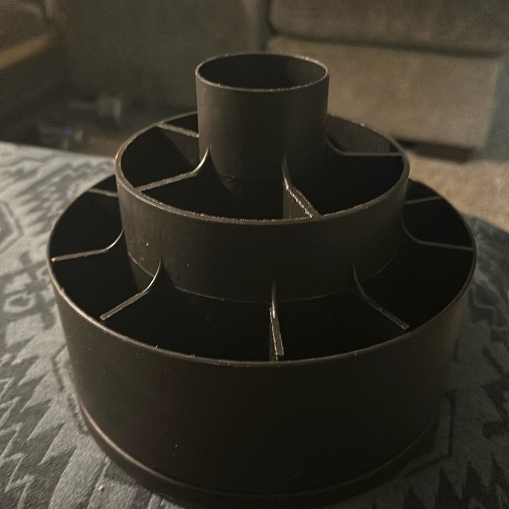 Pampered Chef Tool Turn-About Black Utensil Caddy Carousel Craft Organizer